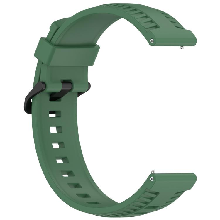 22mm Kalebol Black Buckle Tire Pattern Silicone Watch Band(Army Green) - free shipping - PMc TechLife - Order now!