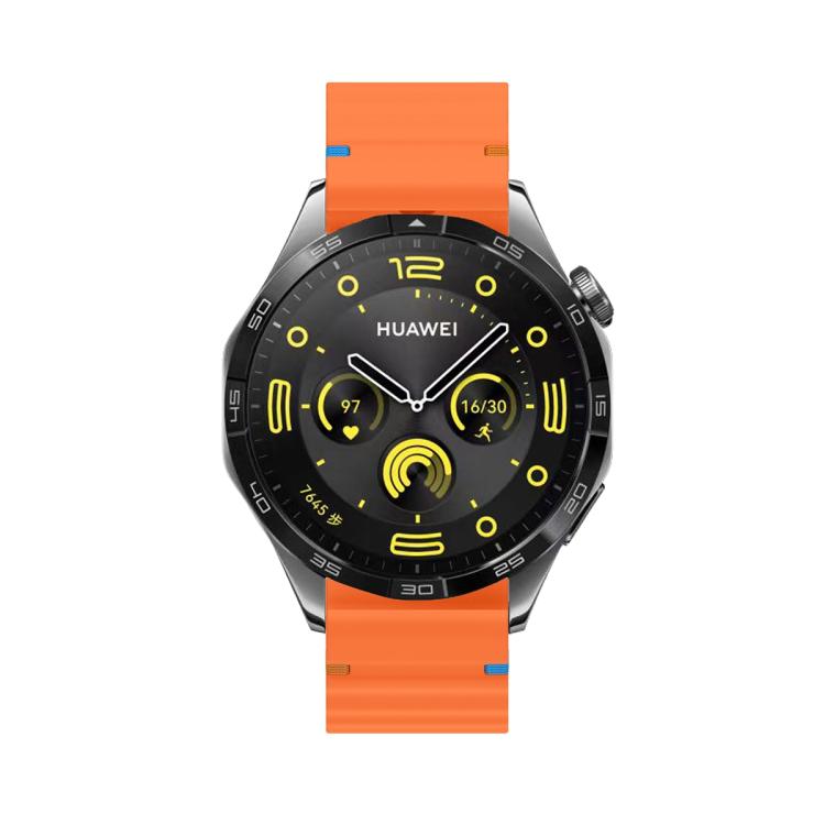 20mm Kalebol Wave Stitch Silicone Watch Band(Orange) - 20mm Bands by Kalebol | Online Shopping South Africa | PMc TechLife | Buy Now Pay Later Mobicred