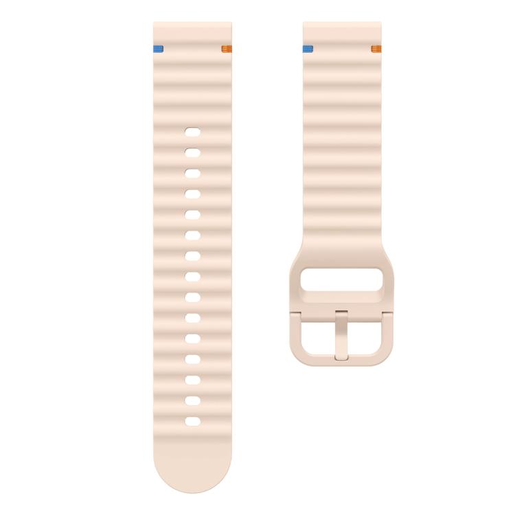 20mm Kalebol Wave Stitch Silicone Watch Band(Pink) - 20mm Bands by Kalebol | Online Shopping South Africa | PMc TechLife | Buy Now Pay Later Mobicred