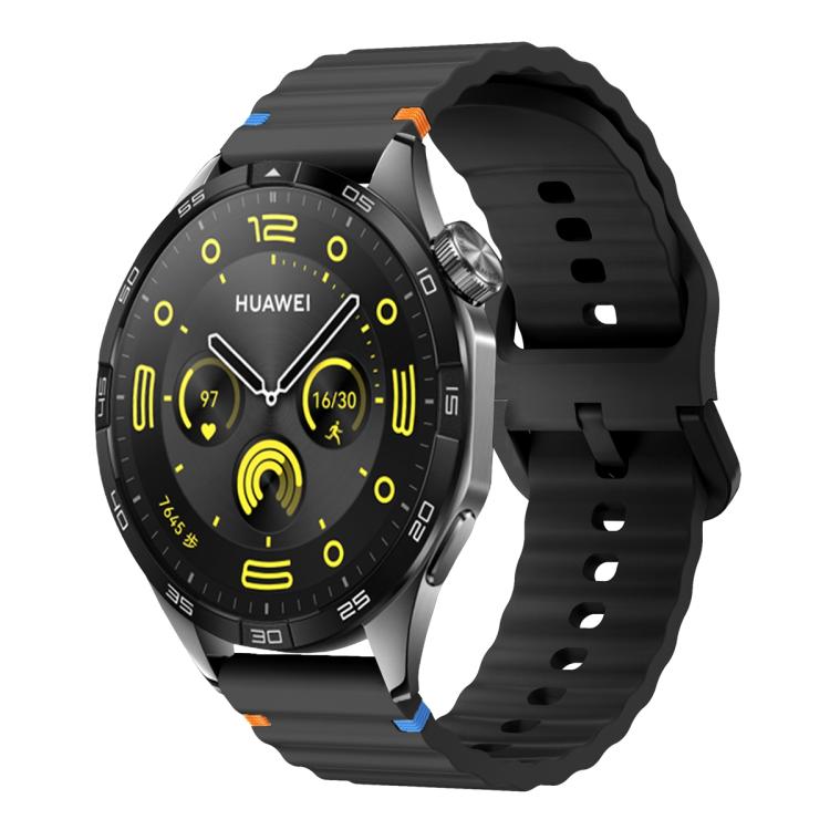20mm Kalebol Wave Stitch Silicone Watch Band(Black) - free shipping - PMc TechLife - Order now!