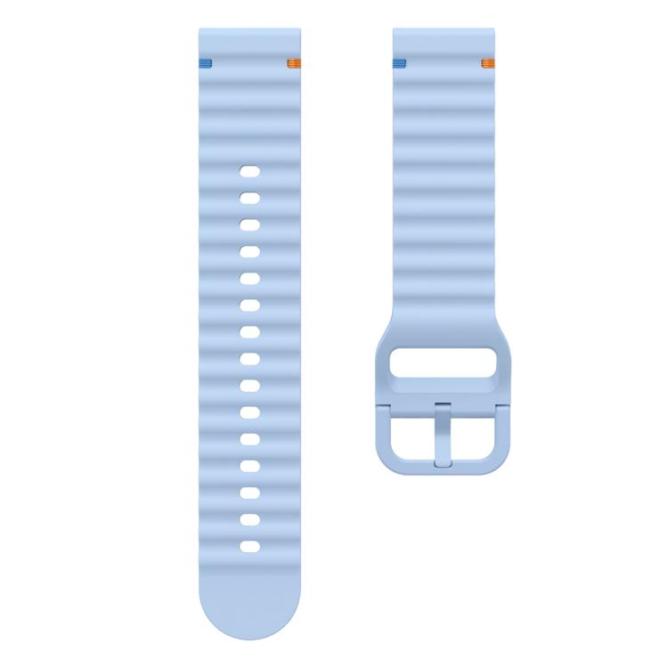 20mm Kalebol Wave Stitch Silicone Watch Band(Light Blue) - free shipping - PMc TechLife - Order now!