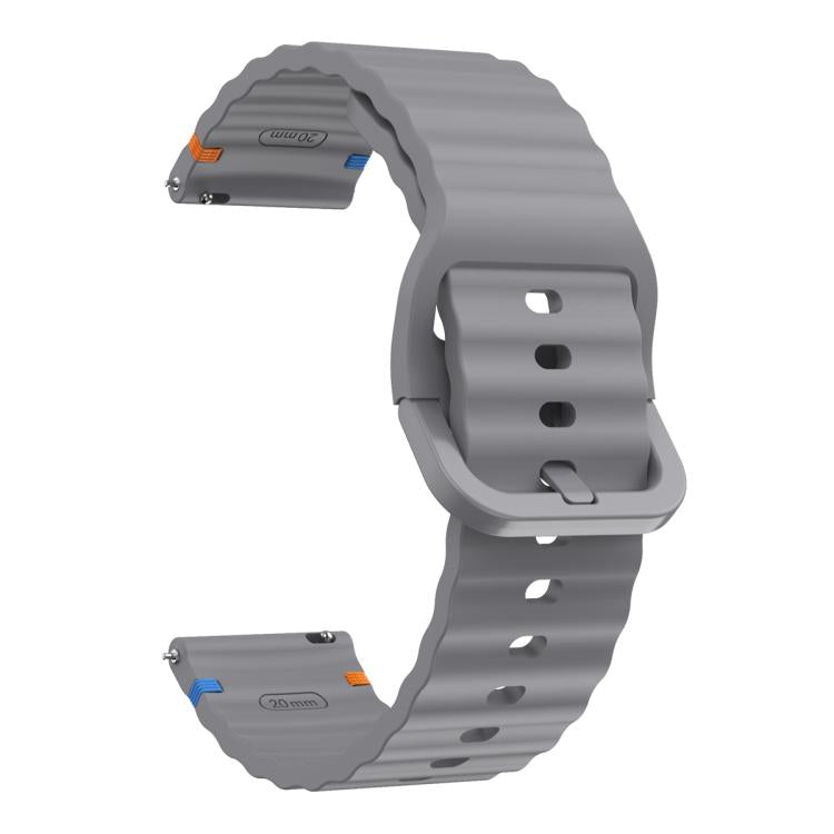 20mm Kalebol Wave Stitch Silicone Watch Band(Dark Grey) - free shipping - PMc TechLife - Order now!