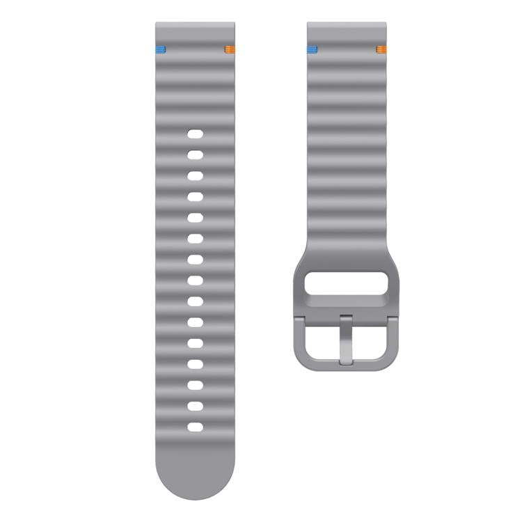 20mm Kalebol Wave Stitch Silicone Watch Band(Dark Grey) - free shipping - PMc TechLife - Order now!