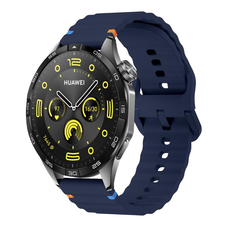 20mm Kalebol Wave Stitch Silicone Watch Band(Midnight Blue) - free shipping - PMc TechLife - Order now!