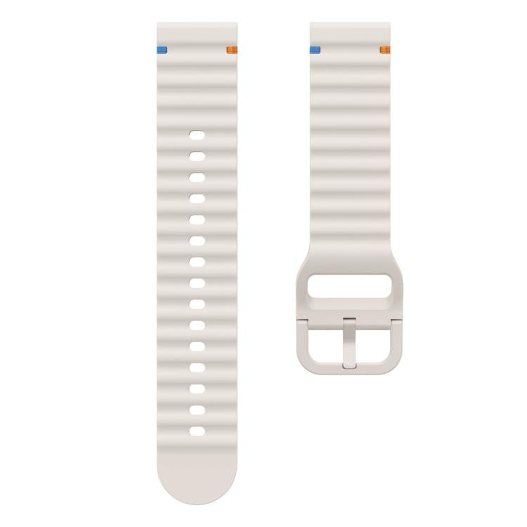 20mm Kalebol Wave Stitch Silicone Watch Band(Starlight) - 20mm Bands by Kalebol | Online Shopping South Africa | PMc TechLife | Buy Now Pay Later Mobicred