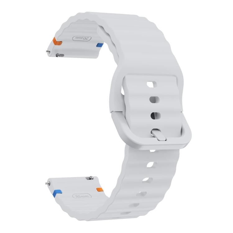 22mm Kalebol Wave Stitch Silicone Watch Band(Light Grey) - free shipping - PMc TechLife - Order now!