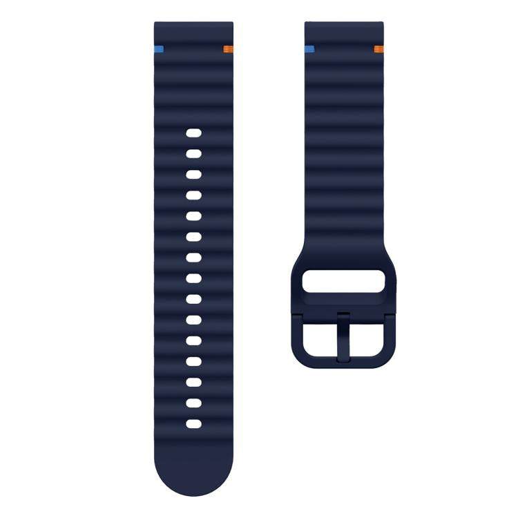 22mm Kalebol Wave Stitch Silicone Watch Band(Midnight Blue) - free shipping - PMc TechLife - Order now!