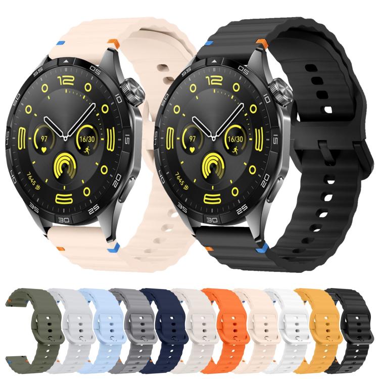 22mm Kalebol Wave Stitch Silicone Watch Band(Starlight) - free shipping - PMc TechLife - Order now!