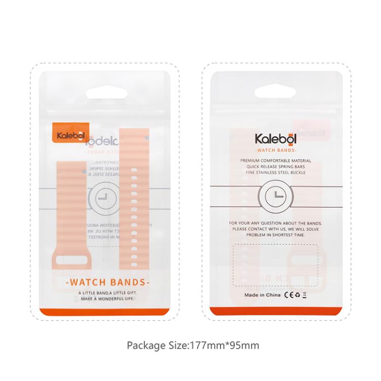 20mm Kalebol Wave Stitch Silicone Watch Band(Starlight) - 20mm Bands by Kalebol | Online Shopping South Africa | PMc TechLife | Buy Now Pay Later Mobicred