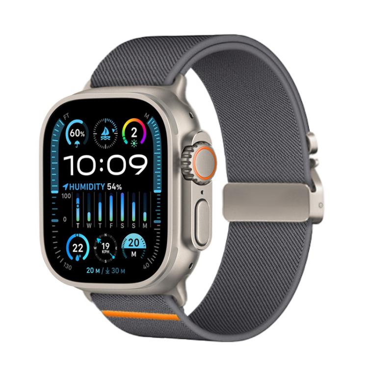For Apple Watch 46mm / 49mm / 45mm / 44mm Kalebol Parachute Buckle Elastic Nylon Watch Band(Dark Grey) - free shipping - PMc TechLife - Order now!
