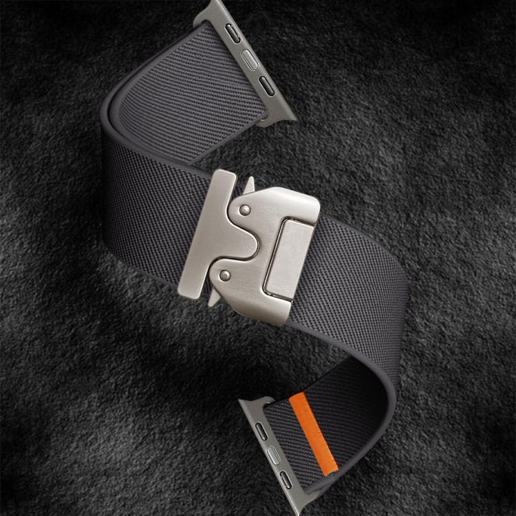 For Apple Watch 46mm / 49mm / 45mm / 44mm Kalebol Parachute Buckle Elastic Nylon Watch Band(Dark Grey) - free shipping - PMc TechLife - Order now!