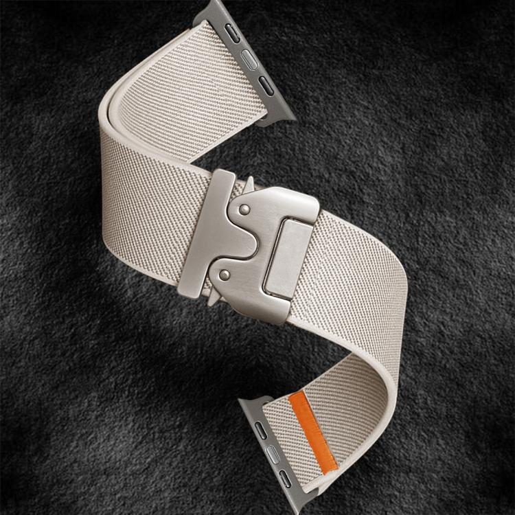 For Apple Watch 46mm / 49mm / 45mm / 44mm Kalebol Parachute Buckle Elastic Nylon Watch Band(Starlight) - free shipping - PMc TechLife - Order now!