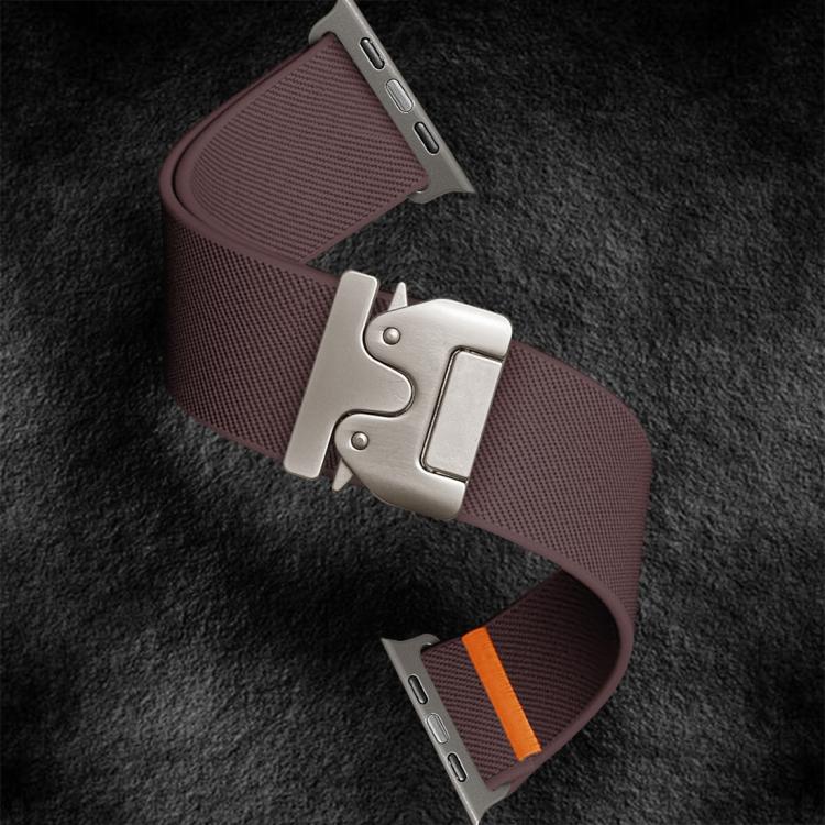 For Apple Watch 46mm / 49mm / 45mm / 44mm Kalebol Parachute Buckle Elastic Nylon Watch Band(Smoky Purple) - free shipping - PMc TechLife - Order now!