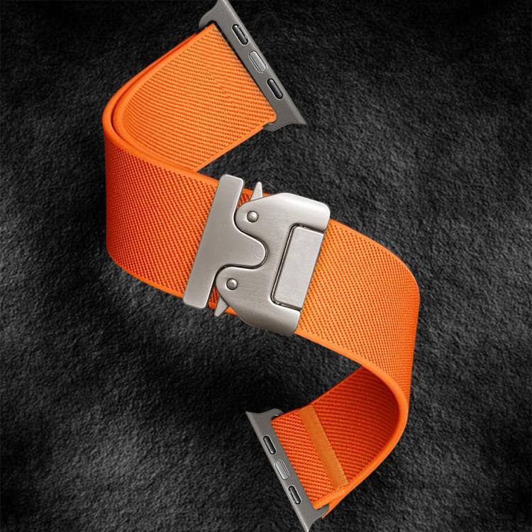 For Apple Watch 42mm / 41mm / 40mm / 38mm Kalebol Parachute Buckle Elastic Nylon Watch Band(Orange) - free shipping - PMc TechLife - Order now!