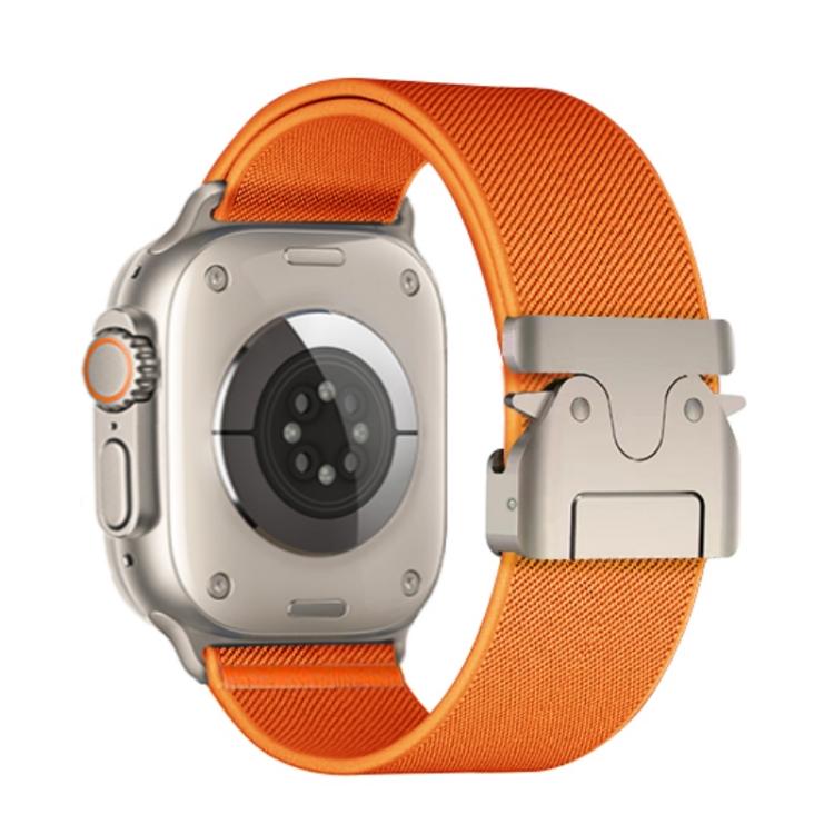 For Apple Watch 42mm / 41mm / 40mm / 38mm Kalebol Parachute Buckle Elastic Nylon Watch Band(Orange) - free shipping - PMc TechLife - Order now!