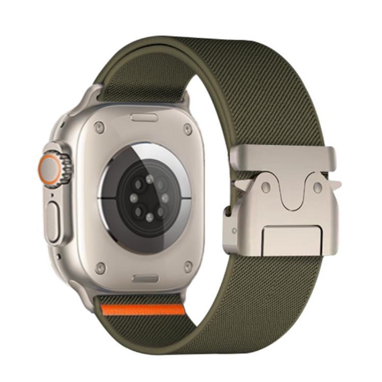 For Apple Watch 42mm / 41mm / 40mm / 38mm Kalebol Parachute Buckle Elastic Nylon Watch Band(Army Green) - free shipping - PMc TechLife - Order now!