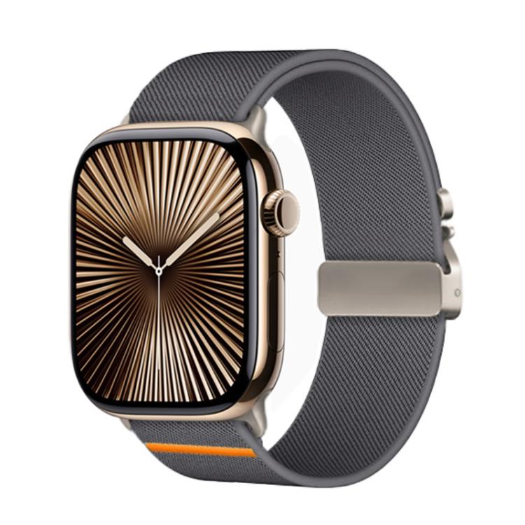For Apple Watch 42mm / 41mm / 40mm / 38mm Kalebol Parachute Buckle Elastic Nylon Watch Band(Dark Grey) - free shipping - PMc TechLife - Order now!