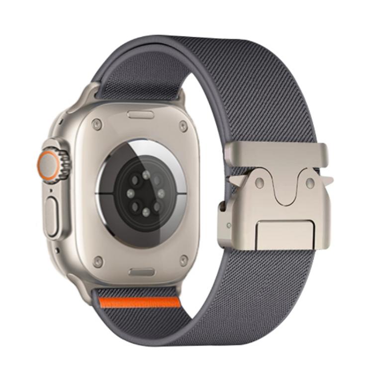 For Apple Watch 42mm / 41mm / 40mm / 38mm Kalebol Parachute Buckle Elastic Nylon Watch Band(Dark Grey) - free shipping - PMc TechLife - Order now!