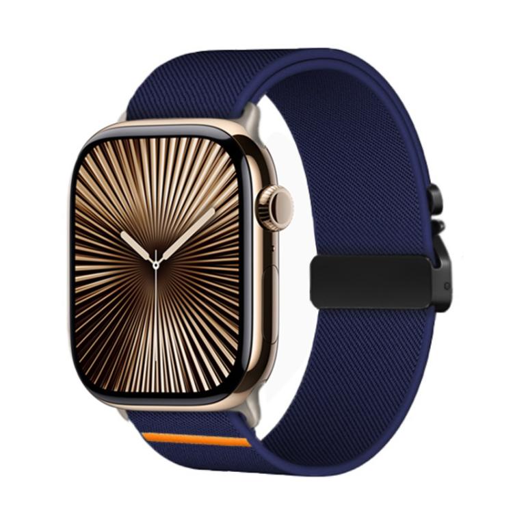 For Apple Watch 42mm / 41mm / 40mm / 38mm Kalebol Parachute Buckle Elastic Nylon Watch Band(Midnight Blue) - free shipping - PMc TechLife - Order now!