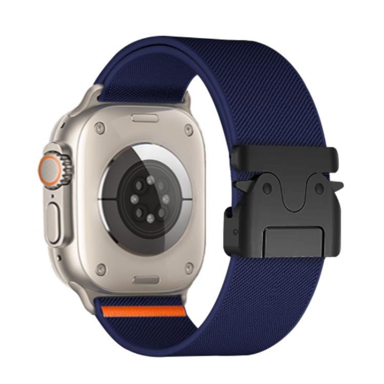 For Apple Watch 42mm / 41mm / 40mm / 38mm Kalebol Parachute Buckle Elastic Nylon Watch Band(Midnight Blue) - free shipping - PMc TechLife - Order now!