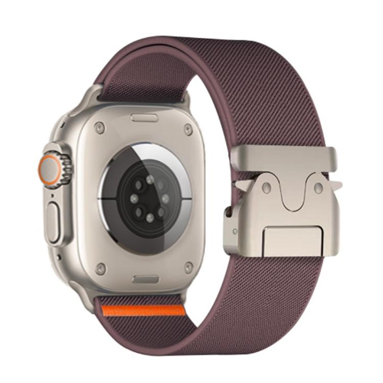 For Apple Watch 42mm / 41mm / 40mm / 38mm Kalebol Parachute Buckle Elastic Nylon Watch Band(Smoky Purple) - free shipping - PMc TechLife - Order now!