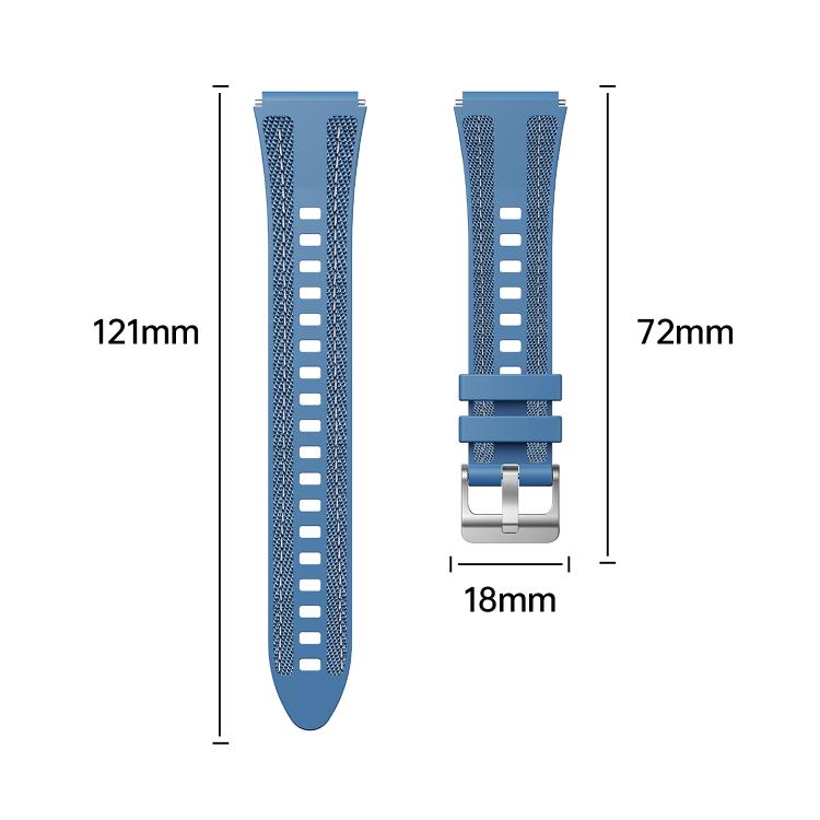 18mm Kalebol Composite Silicone Watch Band(Dark Blue) - 18mm Bands by Kalebol | Online Shopping South Africa | PMc TechLife | Buy Now Pay Later Mobicred