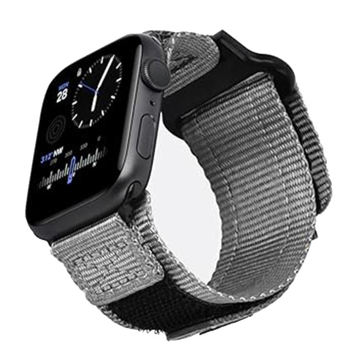 For Apple Watch 42mm / 41mm / 40mm / 38mm Kalebol Canvas Nylon Hook and Loop Watch Band(Grey) - free shipping - PMc TechLife - Order now!
