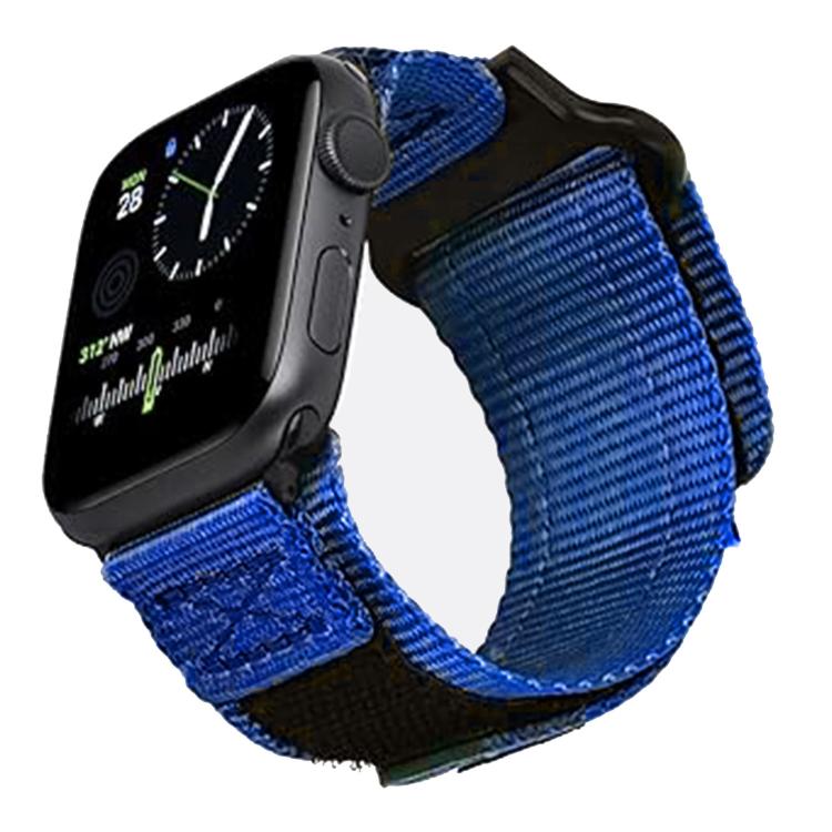For Apple Watch 42mm / 41mm / 40mm / 38mm Kalebol Canvas Nylon Hook and Loop Watch Band(Blue) - free shipping - PMc TechLife - Order now!