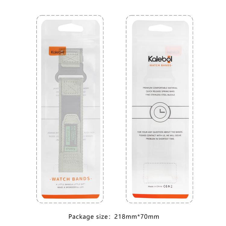 For Apple Watch 42mm / 41mm / 40mm / 38mm Kalebol Canvas Nylon Hook and Loop Watch Band(Black) - free shipping - PMc TechLife - Order now!