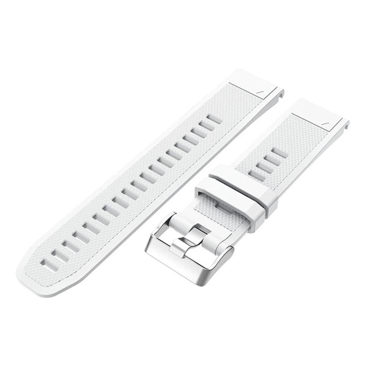 For Garmin QuickFit Kalebol 22mm Rhombus Texture Silicone Watch Band(White) - Watch Bands by Kalebol | Online Shopping South Africa | PMc TechLife | Buy Now Pay Later Mobicred