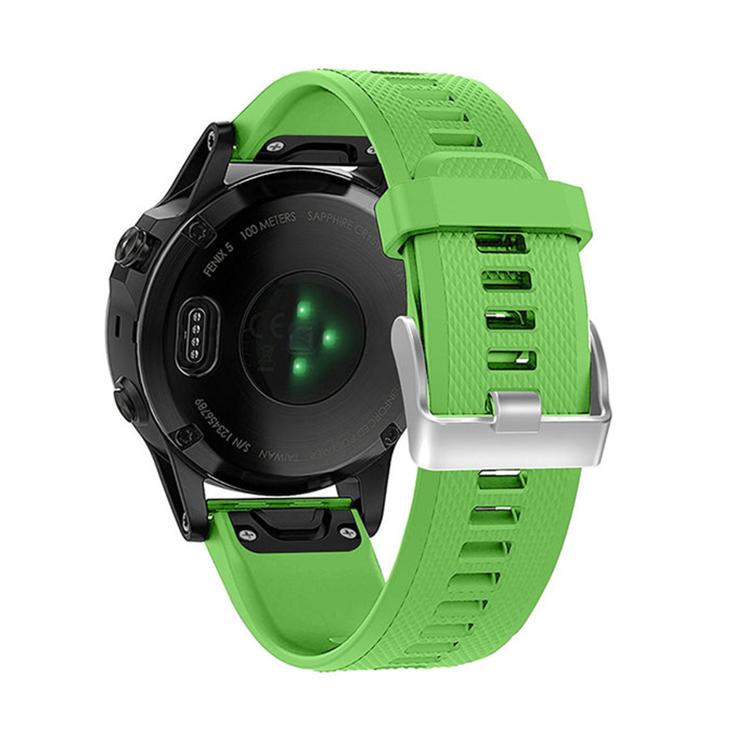 For Garmin QuickFit Kalebol 22mm Rhombus Texture Silicone Watch Band(Grass Green) - free shipping - PMc TechLife - Order now!