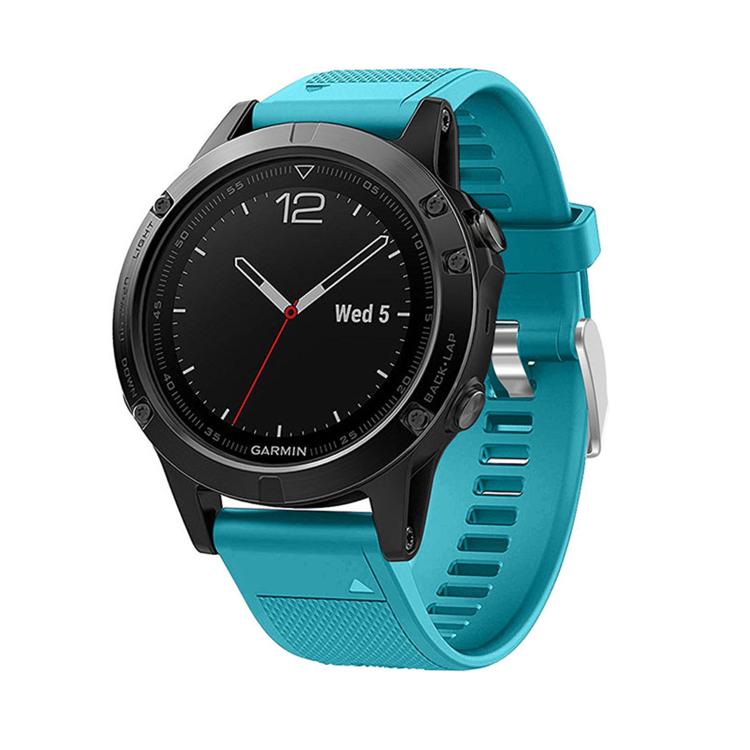 For Garmin QuickFit Kalebol 22mm Rhombus Texture Silicone Watch Band(Blue) - free shipping - PMc TechLife - Order now!