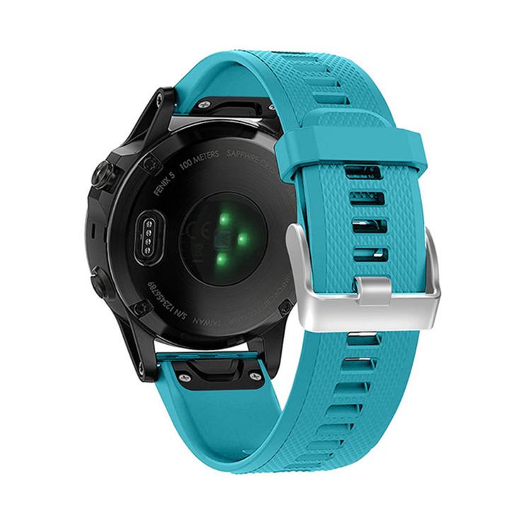 For Garmin QuickFit Kalebol 22mm Rhombus Texture Silicone Watch Band(Blue) - free shipping - PMc TechLife - Order now!