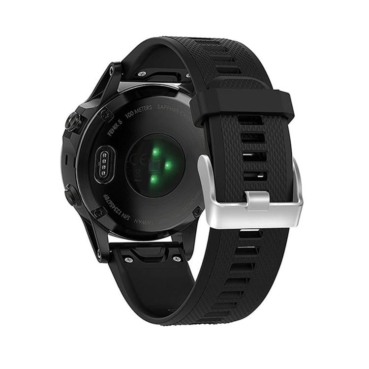 For Garmin QuickFit Kalebol 22mm Rhombus Texture Silicone Watch Band(Black) - free shipping - PMc TechLife - Order now!