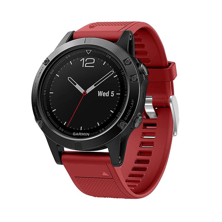 For Garmin QuickFit Kalebol 22mm Rhombus Texture Silicone Watch Band(Red) - free shipping - PMc TechLife - Order now!