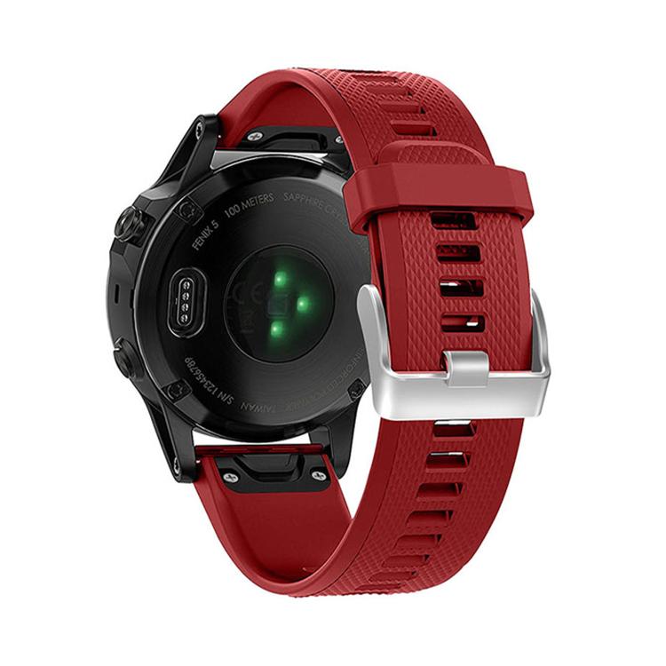 For Garmin QuickFit Kalebol 22mm Rhombus Texture Silicone Watch Band(Red) - free shipping - PMc TechLife - Order now!