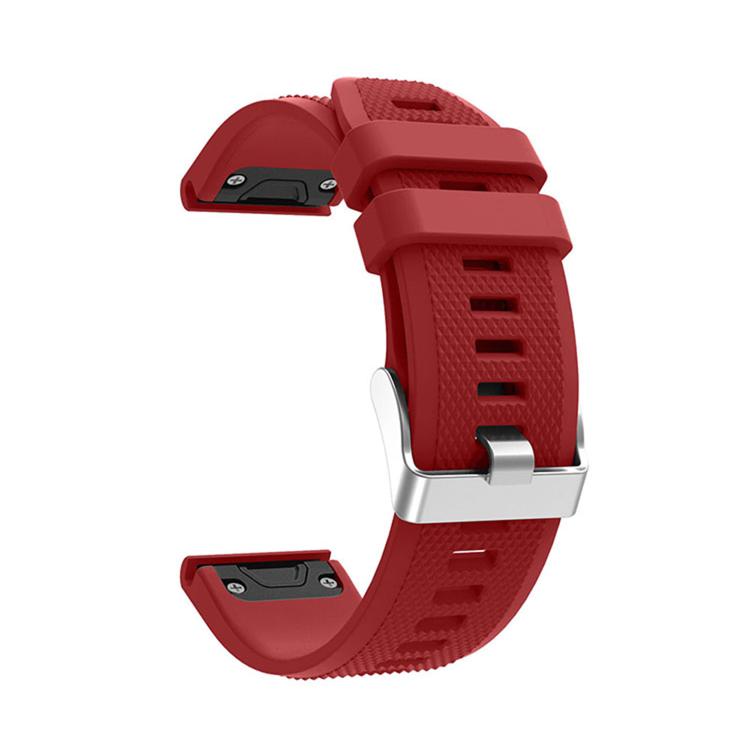 For Garmin QuickFit Kalebol 22mm Rhombus Texture Silicone Watch Band(Red) - free shipping - PMc TechLife - Order now!