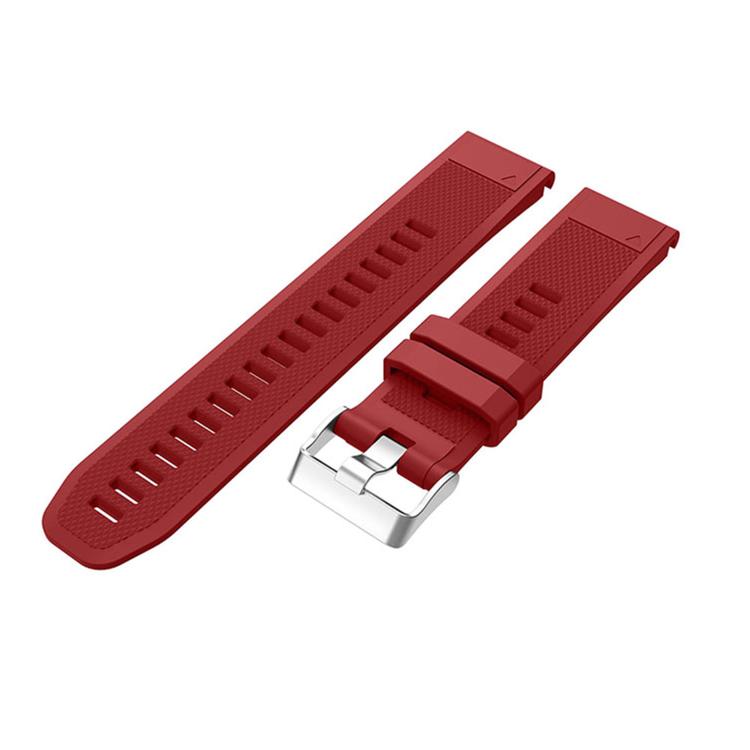 For Garmin QuickFit Kalebol 22mm Rhombus Texture Silicone Watch Band(Red) - free shipping - PMc TechLife - Order now!