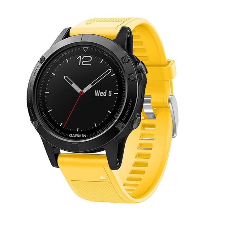 For Garmin QuickFit Kalebol 22mm Rhombus Texture Silicone Watch Band(Yellow) - free shipping - PMc TechLife - Order now!