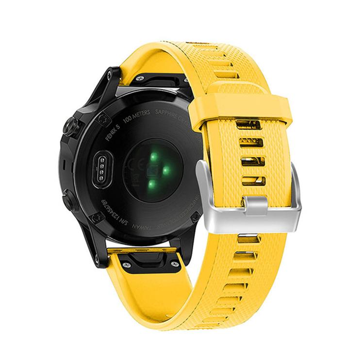 For Garmin QuickFit Kalebol 22mm Rhombus Texture Silicone Watch Band(Yellow) - free shipping - PMc TechLife - Order now!