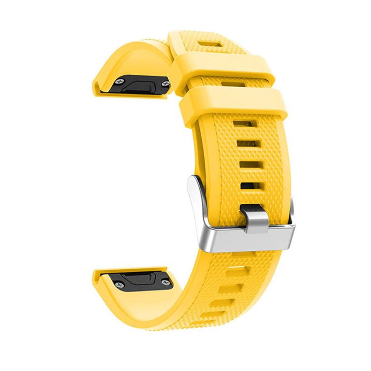 For Garmin QuickFit Kalebol 22mm Rhombus Texture Silicone Watch Band(Yellow) - free shipping - PMc TechLife - Order now!