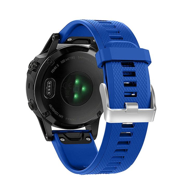 For Garmin QuickFit Kalebol 22mm Rhombus Texture Silicone Watch Band(Royal Blue) - free shipping - PMc TechLife - Order now!