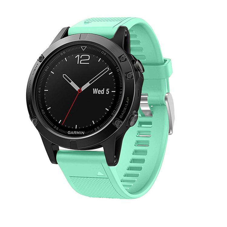 For Garmin QuickFit Kalebol 22mm Rhombus Texture Silicone Watch Band(Teal) - free shipping - PMc TechLife - Order now!