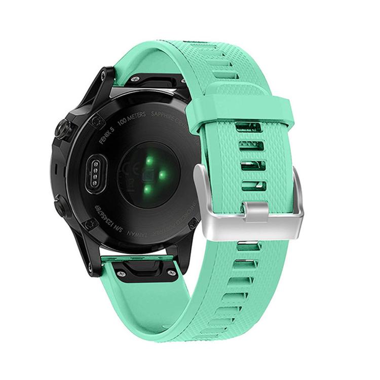 For Garmin QuickFit Kalebol 22mm Rhombus Texture Silicone Watch Band(Teal) - free shipping - PMc TechLife - Order now!