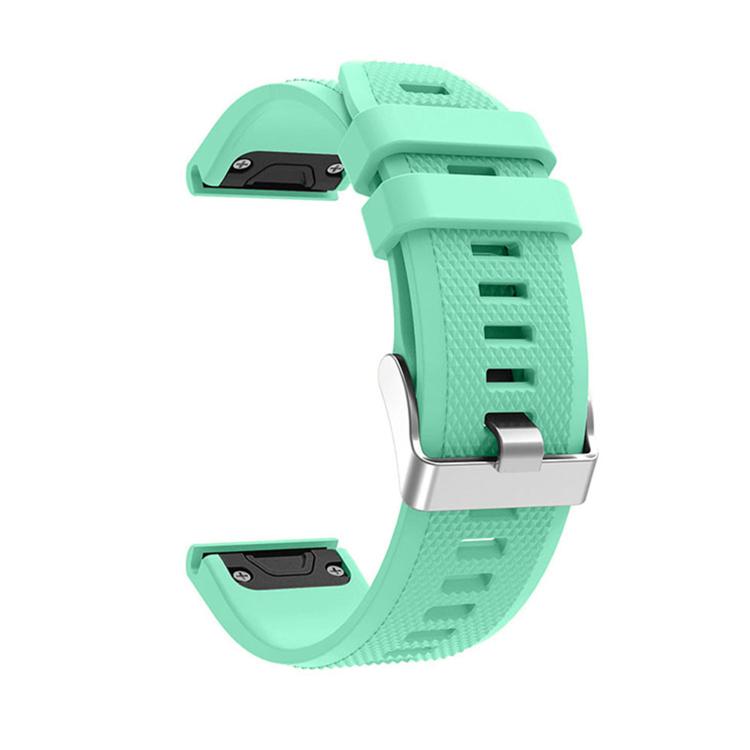 For Garmin QuickFit Kalebol 22mm Rhombus Texture Silicone Watch Band(Teal) - free shipping - PMc TechLife - Order now!