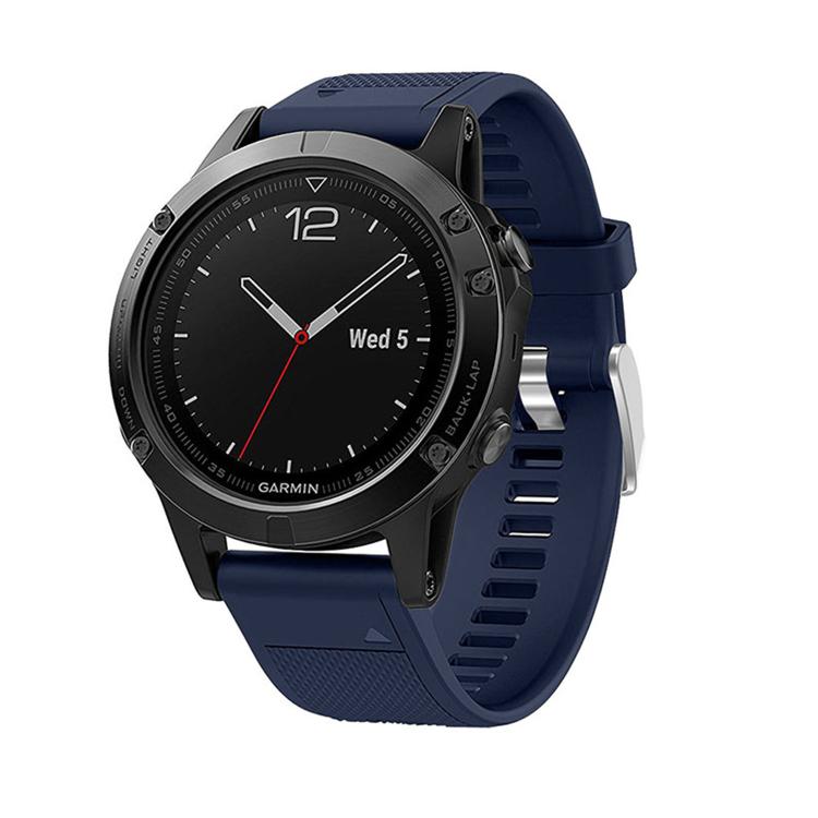 For Garmin QuickFit Kalebol 22mm Rhombus Texture Silicone Watch Band(Midnight Blue) - free shipping - PMc TechLife - Order now!