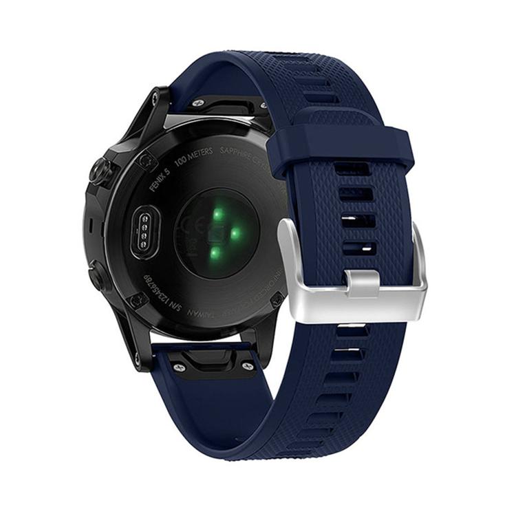 For Garmin QuickFit Kalebol 22mm Rhombus Texture Silicone Watch Band(Midnight Blue) - free shipping - PMc TechLife - Order now!
