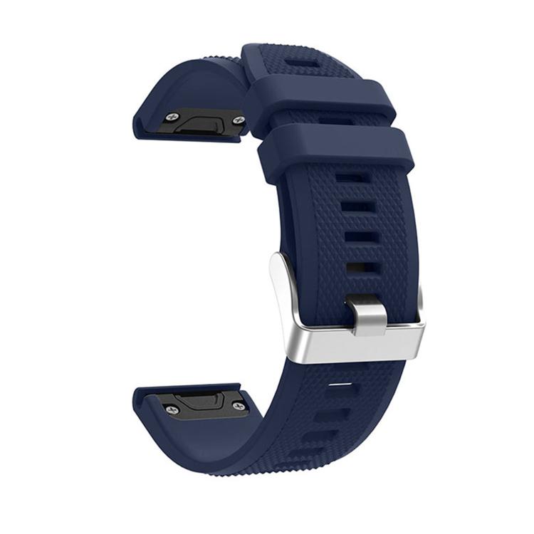 For Garmin QuickFit Kalebol 22mm Rhombus Texture Silicone Watch Band(Midnight Blue) - free shipping - PMc TechLife - Order now!