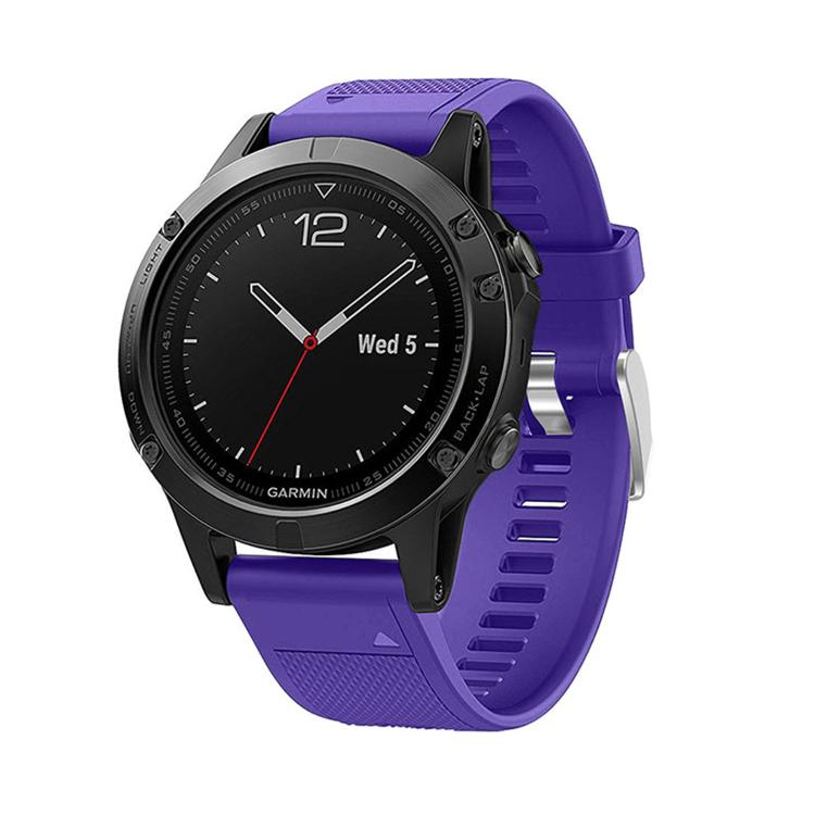 For Garmin QuickFit Kalebol 22mm Rhombus Texture Silicone Watch Band(Purple) - free shipping - PMc TechLife - Order now!