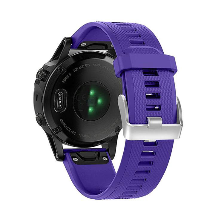 For Garmin QuickFit Kalebol 22mm Rhombus Texture Silicone Watch Band(Purple) - free shipping - PMc TechLife - Order now!